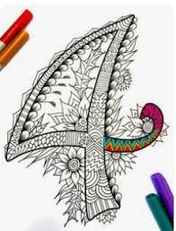 Number 4 Zentangle Sanat Dersleri Cizimler Gorsel Sanatlar