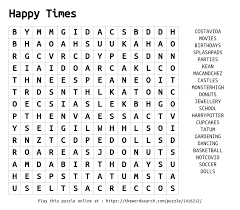 download word search on happy times