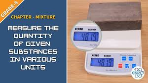 To Measure The Quantity Of Given Substances In Various Units Ble Class 8 The Unit Class 8 Light Class
