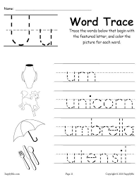 Find the perfect letter u stock photos and editorial news pictures from getty images. Letter U Words Alphabet Tracing Worksheet Supplyme