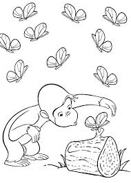Curious George Monkey Coloring Pages Curious George Coloring Pages Butterfly Coloring Page