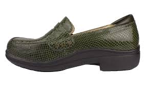 Alegria Shoes Taylor Pro Olive Glossy Snake