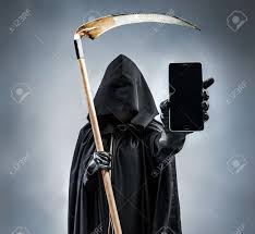 We did not find results for: Image Of Grim Reaper Holding And Showing Black Mobile Phone With Stock Photo Picture And Royalty Free Image Image 78509180