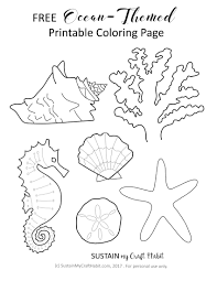 The editors of publications international, ltd. Free Ocean Themed Coloring Page Printable Sustain My Craft Habit