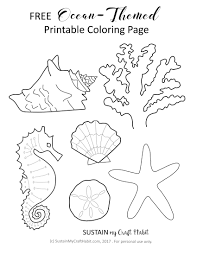 Hundreds of free spring coloring pages that will keep children busy for hours. Free Ocean Themed Coloring Page Printable Sustain My Craft Habit