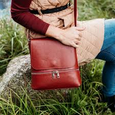 Dámská kožená crosbody kabelka Italia Linda