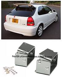 For 96 00 Honda Civic 3dr Hatchback Type R Spoiler Ctr Wing Riser Anodized Silver Alex Tilt Mount Bracket Ek9 1996 Hatchback Honda Civic Honda Civic Hatchback