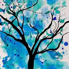 Blue Abstract Tree Drawing By Traceyeverart Tree Drawing Abstract Tree Abstract