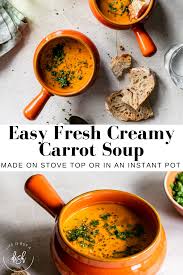 Easy Fresh Carrot Soup Recipe Soup Recipes Creamy Carrot Soup Recipe Beef Recipes Easy