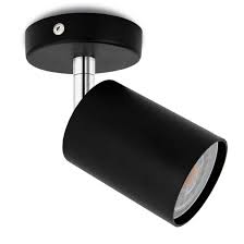 Die deckenstrahler lassen sich drehen und schwenken, sodass in jede gewünschte richtung geleuchtet werden kann. Led Deckenstrahler 1 Flammig Wandspot In Schwarz Schwenkbar Inkl Led Gu10 6w Warmweiss
