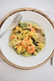 Pates Aux Crevettes Lieu Noir Et Courgette Recette Cookeo Recette Plats Complet Pates Crevettes Plat
