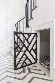 Long Mudroom Design Includes Stunning Features Including White And Black Marble Mudroom Tiles With Bras Dog Room Decor Under Stairs Dog House Room Under Stairs