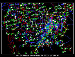 Surface Obs Isobars And Radar Summary Regional Mode