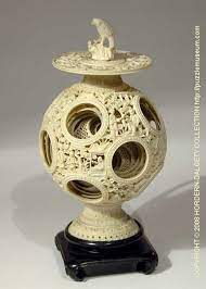 A chinese puzzle ball, sometimes known as a devil's work ball (chinese: Puzzle Balls And Ivory