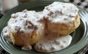 Image result for sausage gravy biscuits
