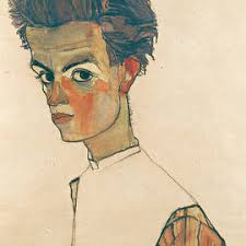 Portrait of the Artist's Sister-in-Law, Adele Harms Drawing by Egon Schiele 