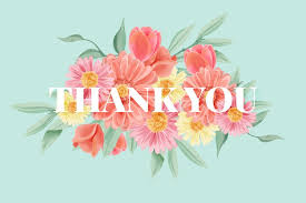 Vector illustration of greeting card with flowers. Free Vector Watercolour Flowers Background With Thank You Lettering