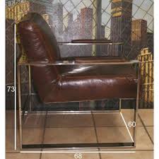 L'association avec du métal apportera un style industriel alors que les. Fauteuils Club Canapes Et Convertibles Fauteuil Club Prestige Aviateur En Cuir Marron Vintage Et Chrome Inside75