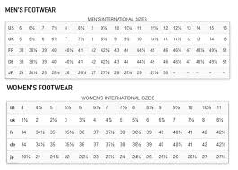 Puma Sizing Measurements