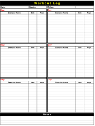 5 workout log templates to keep track