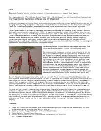 Lamarck Vs Darwin Worksheet St Dominic High School St Dominic High School Reading Worksheets High School
