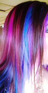 Colorful Hair With Shades Of Pink Purple And Blue Summer Hair Dye Hair Styles Dyed Hair
