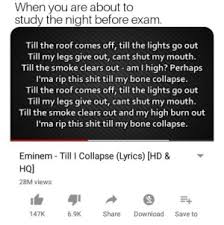 Discover more music, more often. 25 Best Till I Collapse Memes Go Out Memes Till Memes Firing Memes