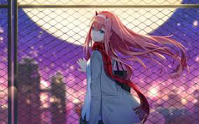 Wallpaper para pc anime zero two. Download Wallpapers Zero Two Moon Pink Hair Manga Darling In The Franxx Besthqwallpapers Com Cero Dos Imagenes De Parejas Anime Pelo De Color Rosa