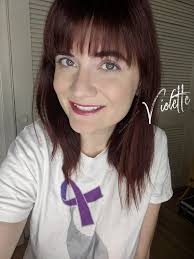 Violescent is the word of the day.