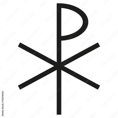 Cross of Constantine Icon black silhouette. Ancient Christian sign. Vector  illustration. Stock Vector | Adobe Stock