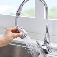 Kitchen sink tap kitchens pull down sink faucet aquacubic solid brass cupc certified deck mounted single handle pull down spring black kitchen faucet sink tap. 360 Flexible Nozzle Spout Water Saving Home Kitchen Sink Tap Faucet Extender Shopee Malaysia