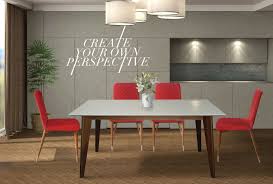 Add Poppy Red Dining Chairs Featuring Quilted Diamond Fabric And Brass Metal Tip Legs Alongside White Lacquer F Red Dining Chairs Furniture Modern Dining Room