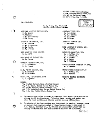 MINUTES of the General Mooting of the Asbestos Textile Institute held at  the Barbie oo-Plasa. New York City, June 7, 1963* IN AT