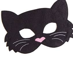 Kids Cat Mask Black Cat Costume Felt Mask Kids Face Mask Animal Mask Halloween Costume Pretend Play Dress Up Felt Mask Mask For Kids Black Cat Costumes