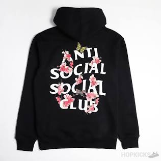 The iconic Anti Social Social Club typographic logo blended with seasonal floral graphics., AI generated