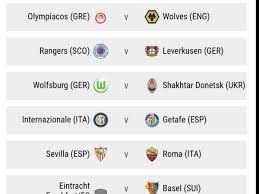 Euro championship euro champ qualifiers nations league champions league europa league intertoto cup super cup uefa youth league euro u21 euro u21 qual. Uefa Europa League Round Of 16 Draw Results Fixtures And Analysis