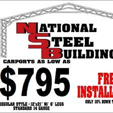 Steel pillar porch on front porch. National Steel Buildings Inc Steel Construction Company In Clarksville