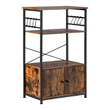 It is sure to be a practical and beautiful furniture piece you can't imagine living without. Zimtown 3 Tier Multifunctional Industrial Kitchen Baker S Rack With Cabinet Walmart Com Walmart Com