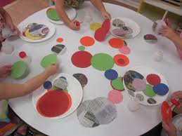 We Made A Circle Collage In Preschool Shape Activities Preschool Shapes Activities Shapes Preschool
