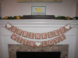 Sprinkled With Love Banner Baby Decoration Shower Sprinkle Decoration Custom Color Sprinkle Baby Shower Girl Baby Sprinkle Decorations Baby Girl Sprinkle