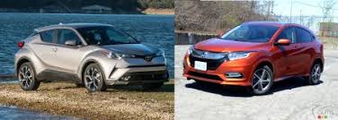 Toyota shīeichiāru) is a subcompact crossover suv produced by toyota. Comparison 2019 Honda Hr V Vs 2019 Toyota C Hr Car News Auto123