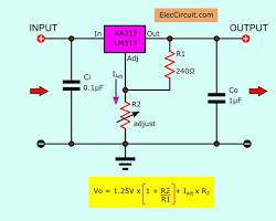 simple power supply circuit using the KA317 voltage regulator