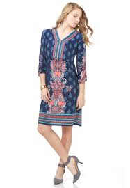 Bordered Paisley Blouson Dress Plus Dresses Cato Fashions Cato Fashion Fashion Plus Dresses