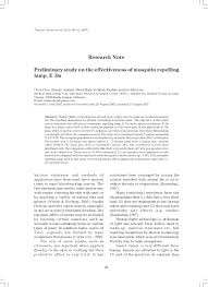 E chan screen sdn bhd. Preliminary Study On The Effectiveness Of Mosquito Repelling Lamp E Da Chen Chee Dhang Academia Edu