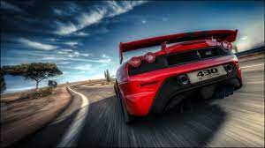 Download Hd Wallpapers Of 30351 Car Road Motion Blur Red Cars Ferrari Red Car Supercars Wallpaper Ferrari