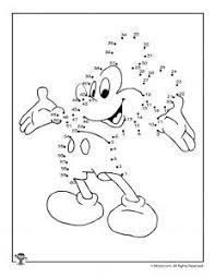 Disney Dot To Dots Printable Activity Pages Woo Jr Kids Activities Mickey Mouse Coloring Pages Mickey Mouse Crafts Disney Activities
