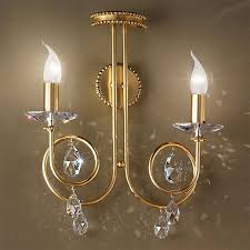 Applique Violetta A 2 Ampoules Dore Wandleuchte Led Rohren Wandbeleuchtung