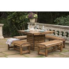 Montage et manoeuvre d'une table carrée extensible que j'ai réalisée en chêne et érable sycomore massif (sauf plateau). Table De Jardin Carree En Bois Et Ses 4 Bancs