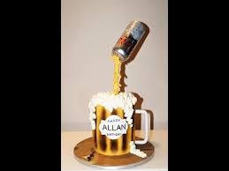 24 Cake Decorating Tutorials How To Make A Gravity Defying Beer Mug Cake Sugarela Sweets Youtube Beer Mug Cake Gravity Cake Beer Cake