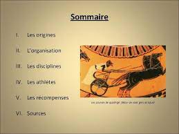 Ὀλυμπιακοὶ ἀγώνες / olympiakoi agōnes) sont des concours sportifs pentétériques (qui ont lieu tous les quatre ans) organisés entre les cités grecques. Les Jeux Olympiques Antiques Sommaire I Les Origines